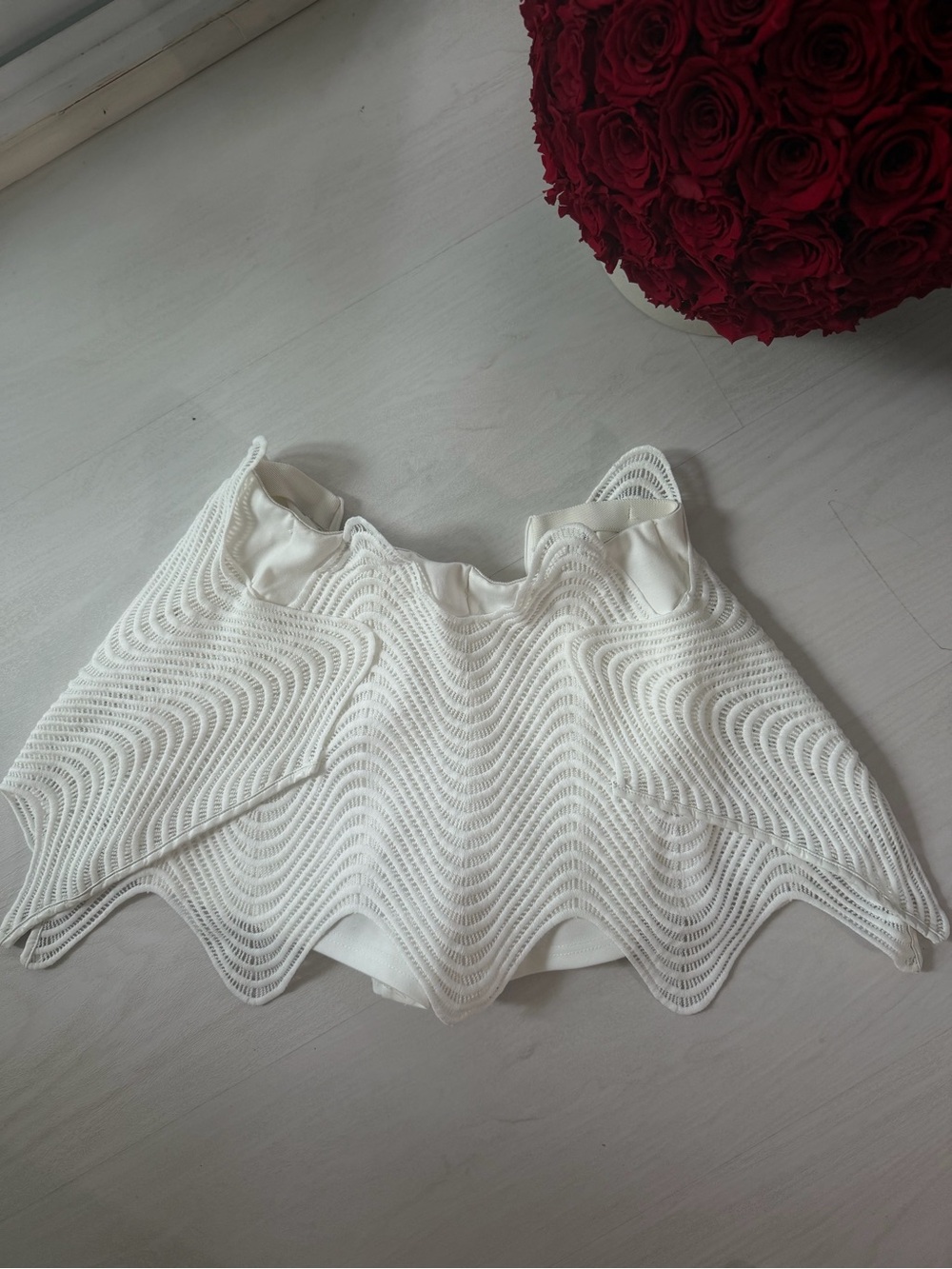 White Wave Crochet Skort - Unbranded